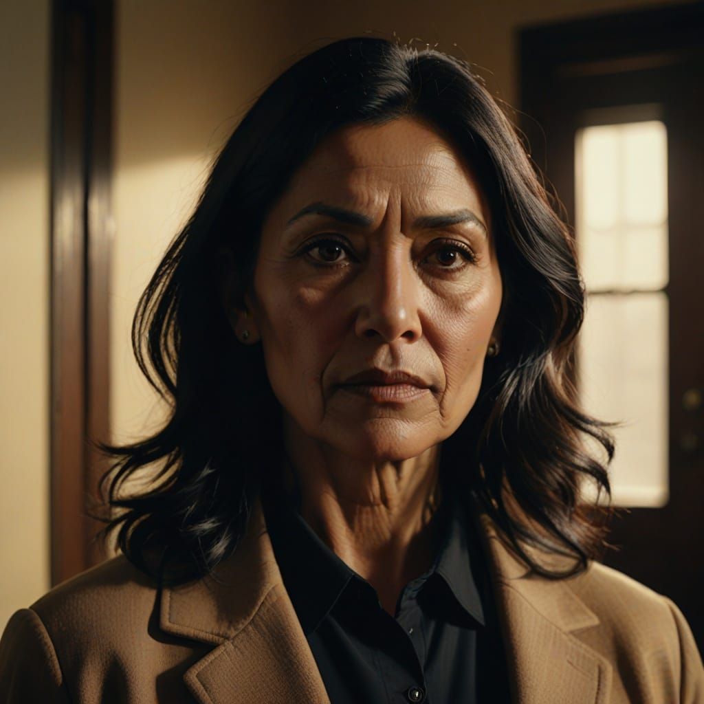 Native American Psychiatrist in Film Noir Style