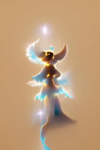Celestial Angel of Glowing Dust: Digital Art
