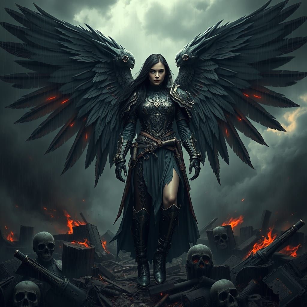 Warrior Angel in Dark Fantasy