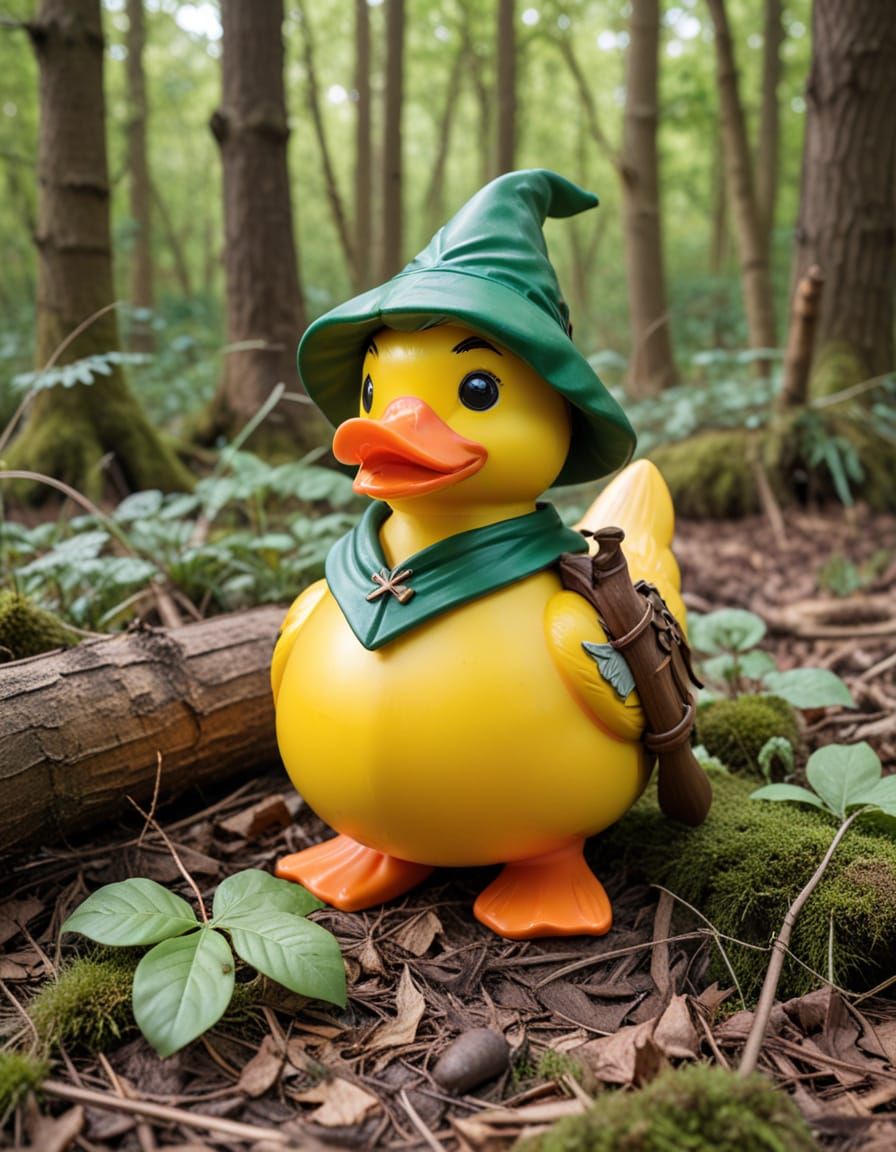 Rubber Duck Robin Hood in Sherwood Forest