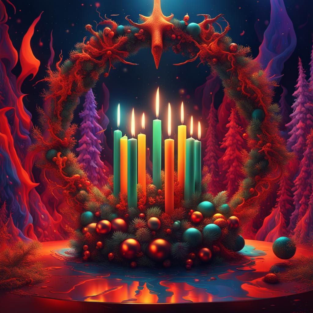 Abstract Advent: Surreal Christmas Digital Art