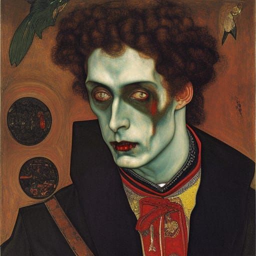 Fighting-for-Peace Vampire Lord in Zombiecore Style