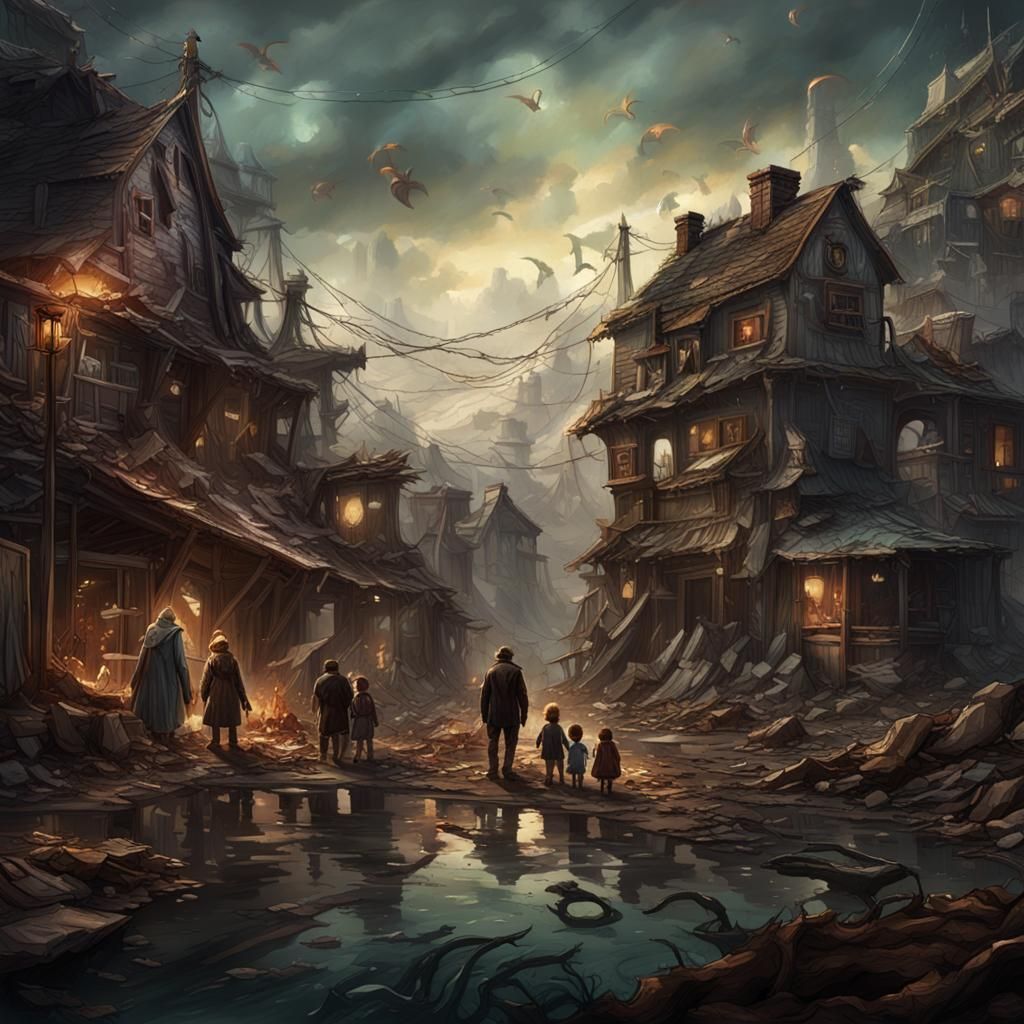 Intricate Fantasy Painting of an Immortal Family