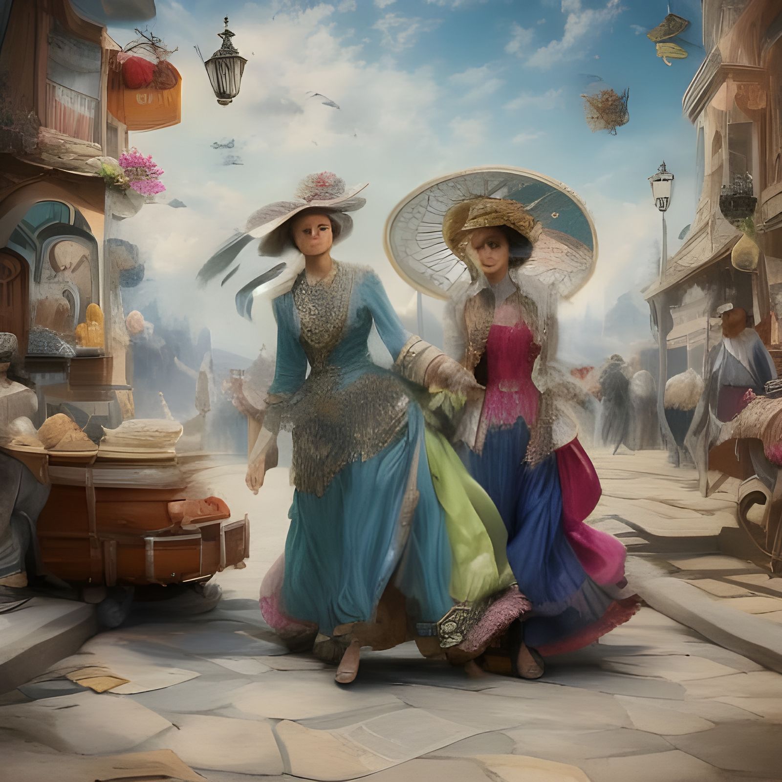 Vibrant Border City Scene