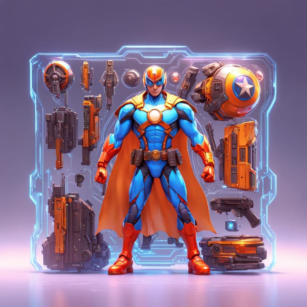 Superhero Action Figure in Epic Plastic Blister Pack