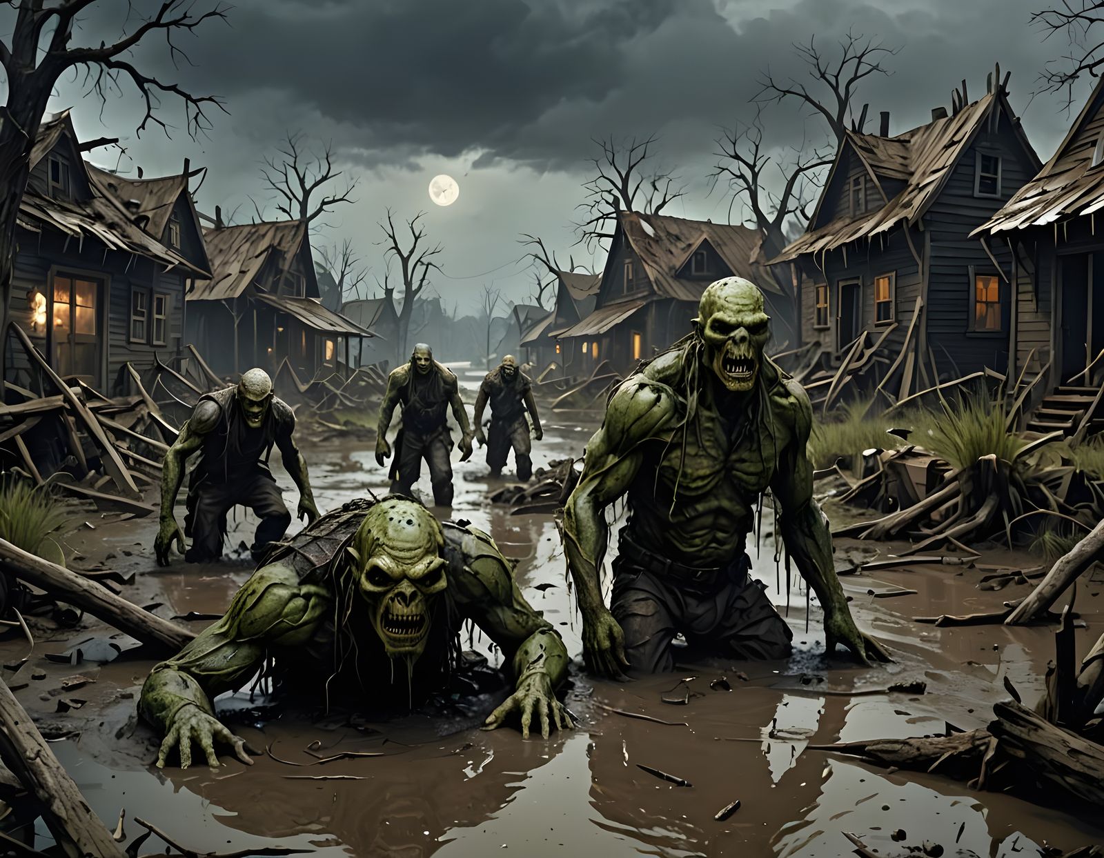 Mutated Swamp Creatures Emerge from Drowned Town