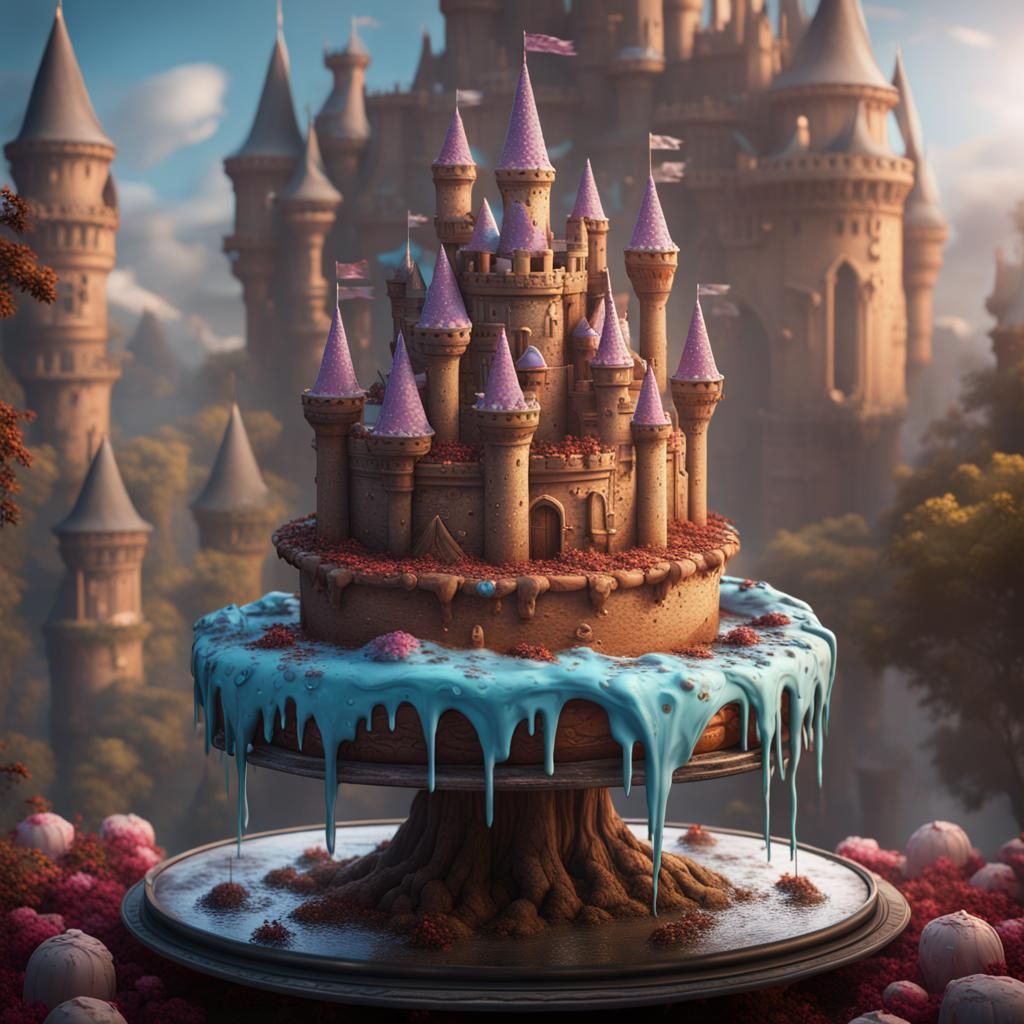 Fantastical Cake Castle Concept Art