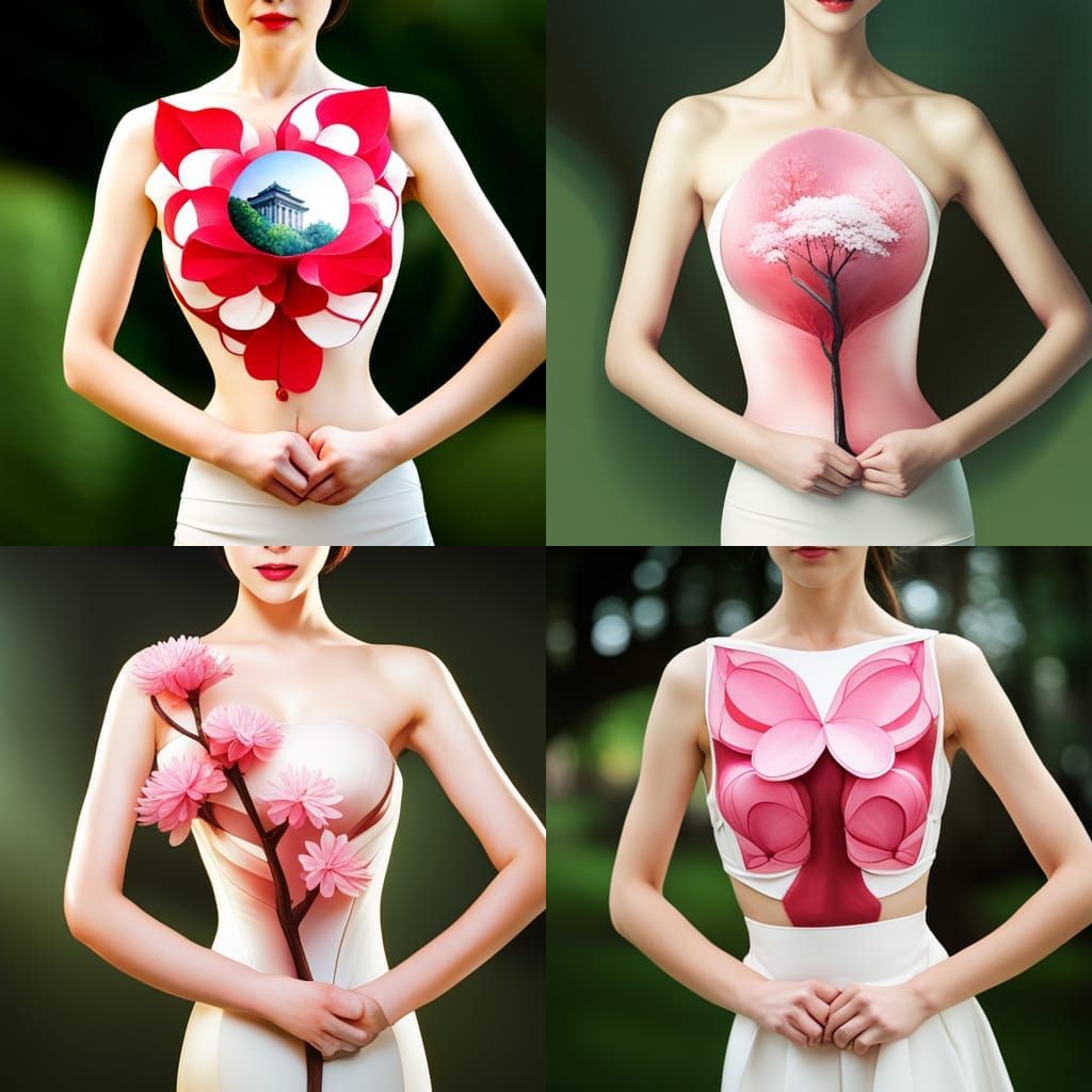 Cherry Blossom Pun: Blooming Bosoms