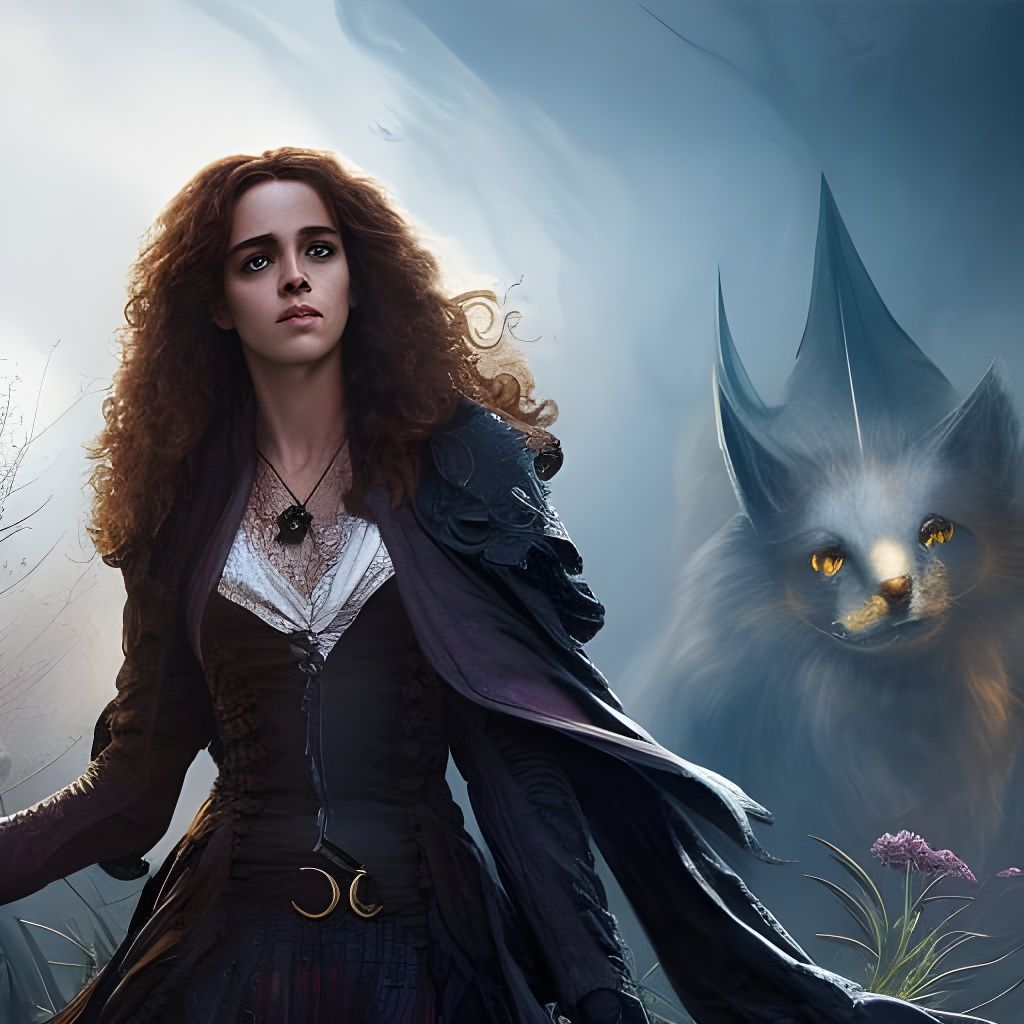 Hermione Granger in Rococo Style with Oil Effects