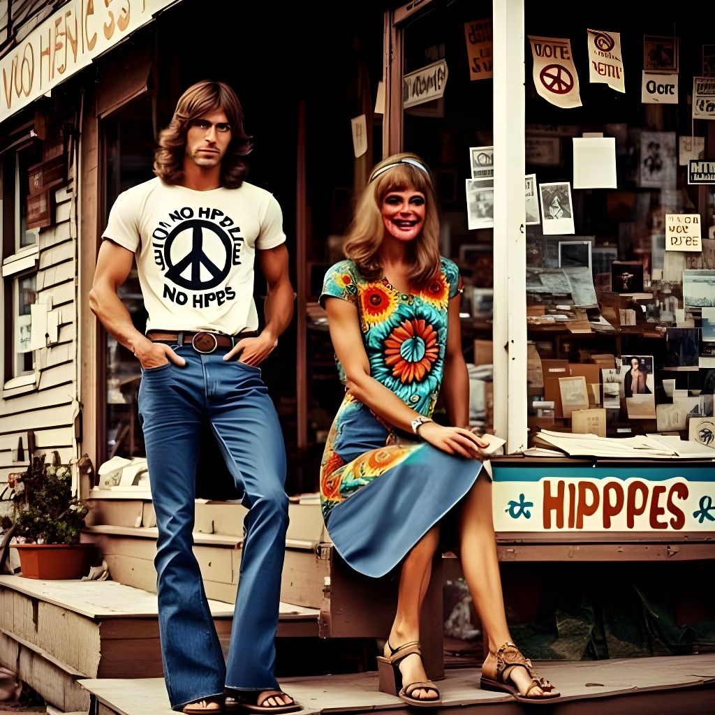 AI Image of Flower Print Jean Dress