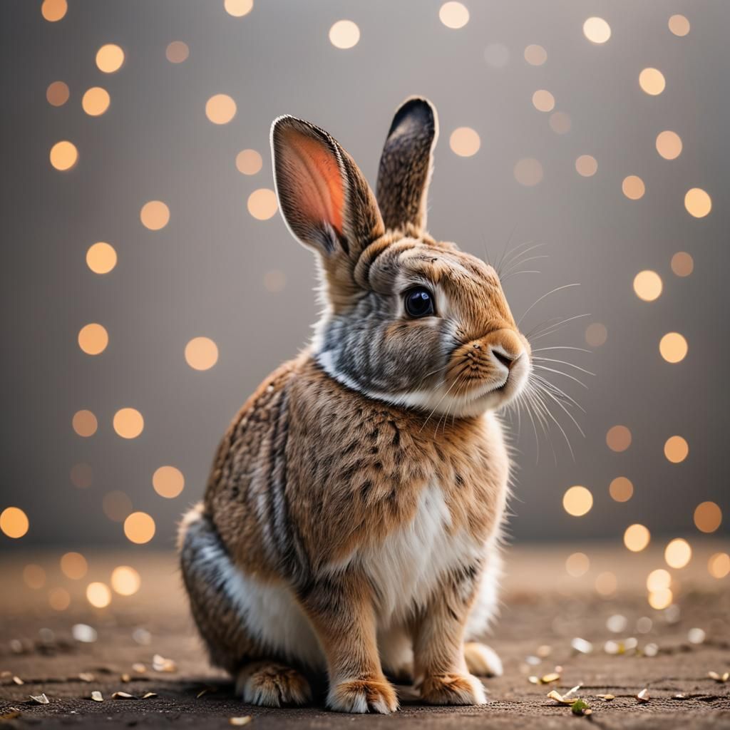 Bunny Portrait in Natural Light, Professional Photography