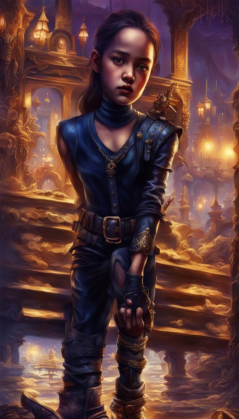 Leather Boots Fantasy: Ultrarealistic Dark Fantasy Art