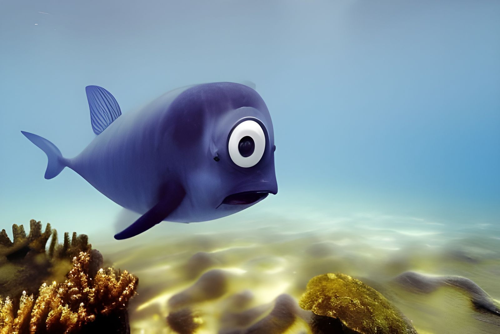 Funny Deep Ocean Creatures in Comedy Wildlife Style