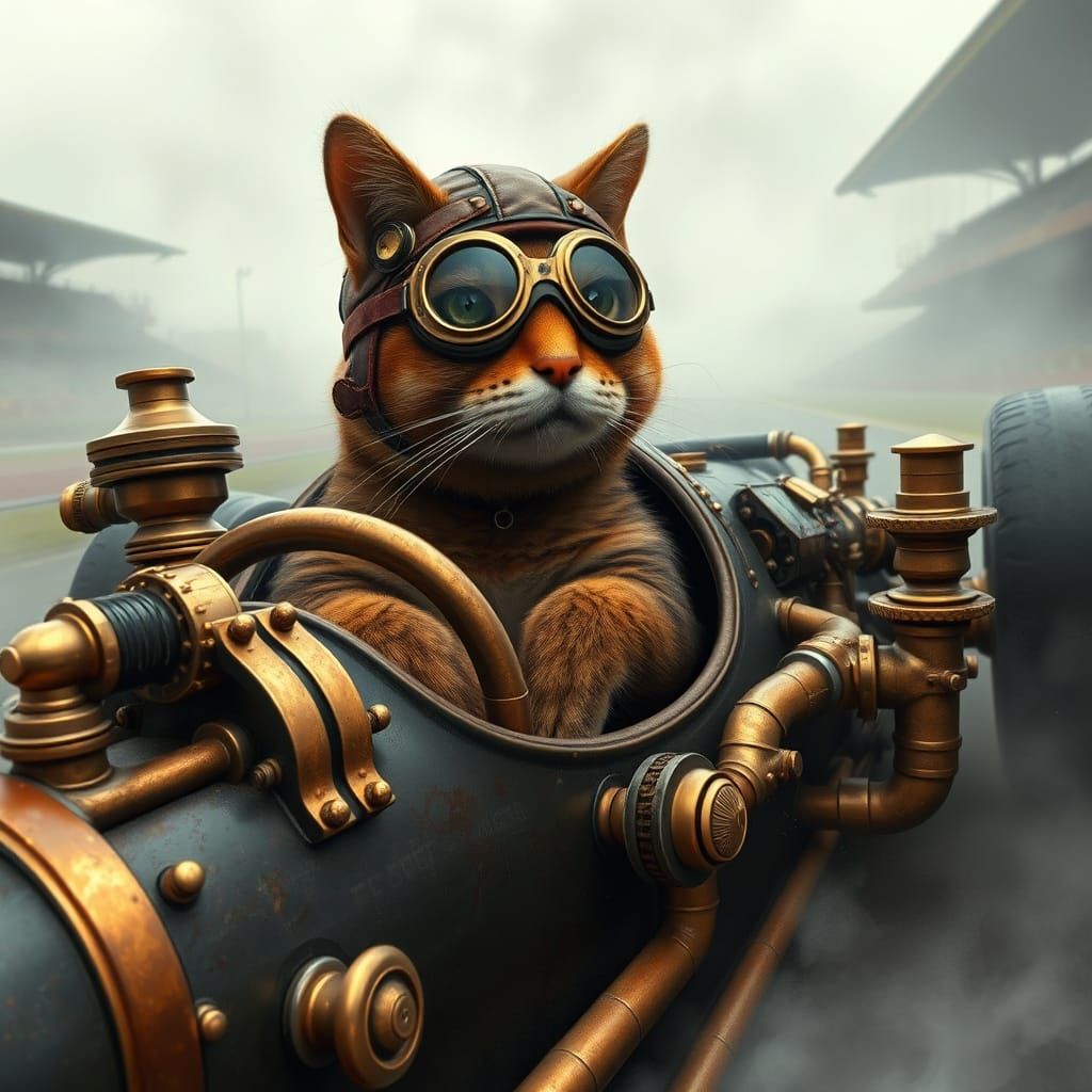 Fat Cat F1 Racer in Steampunk Grand Prix
