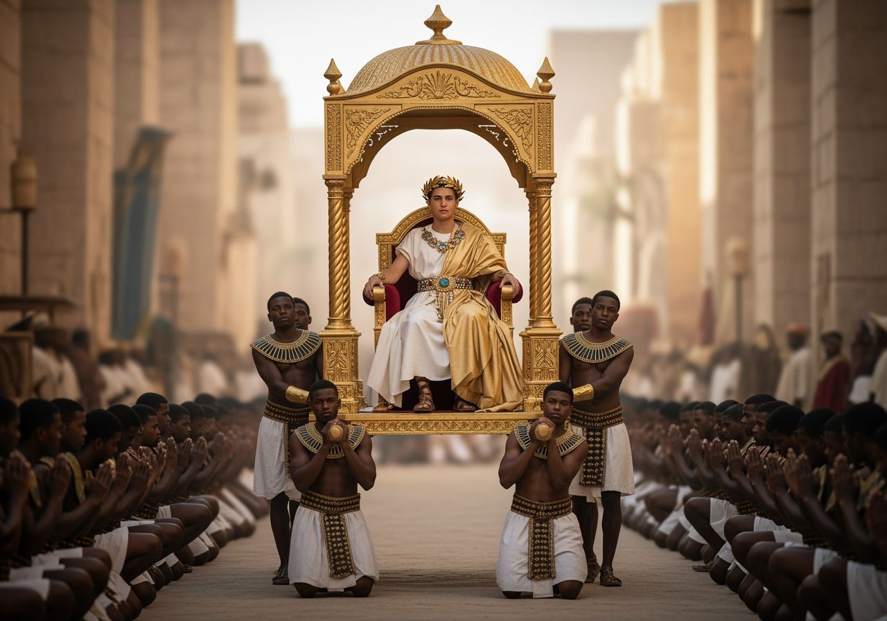 Roman Emperor Parade Through Ancient Egypt, Professional Pho...