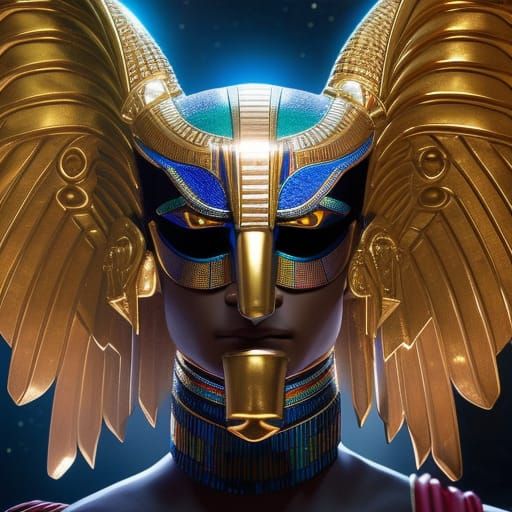 Detailed 3D Render of Egyptian God Thoth