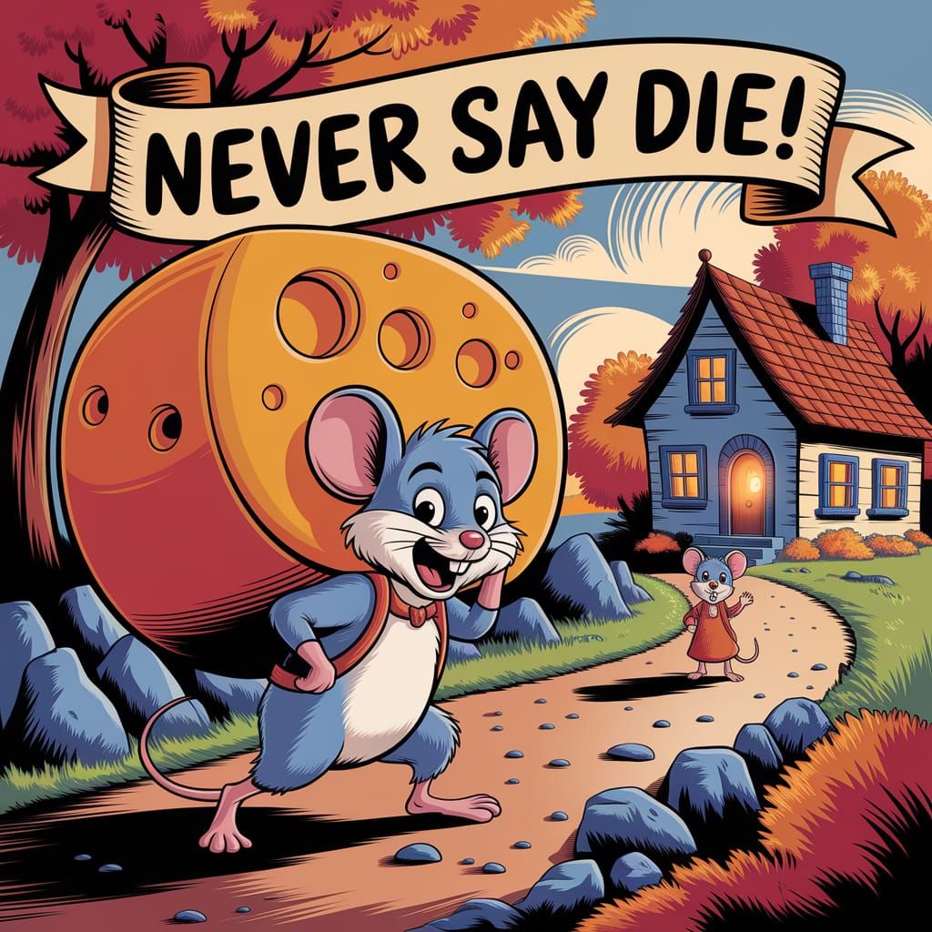 Mouse's Cheese Quest: A Storybook Illustration