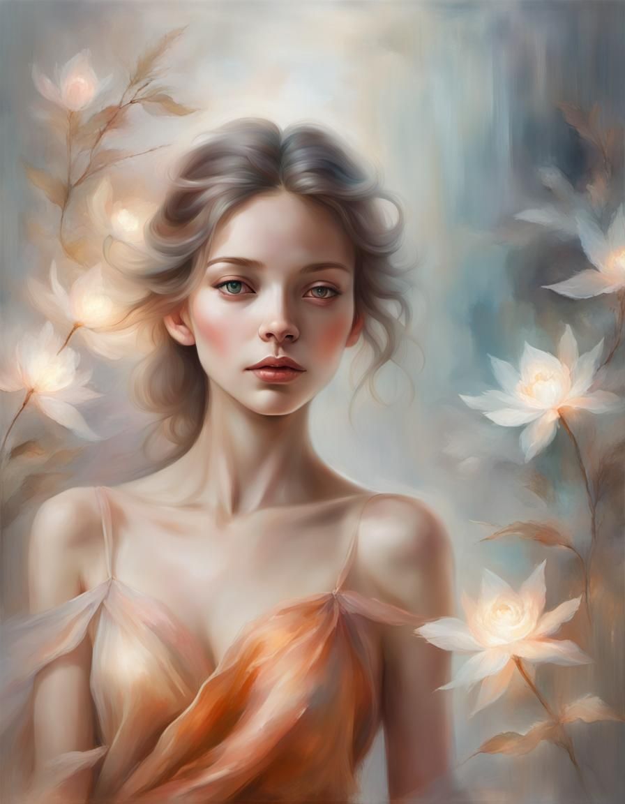 Ethereal Portrait Radiating Beauty and Grace