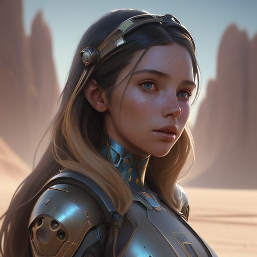 Alien Abduction in Nevada Desert: Hyperdetailed Concept Art