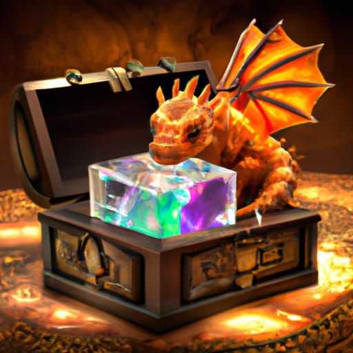 cute little flaming baby dragon