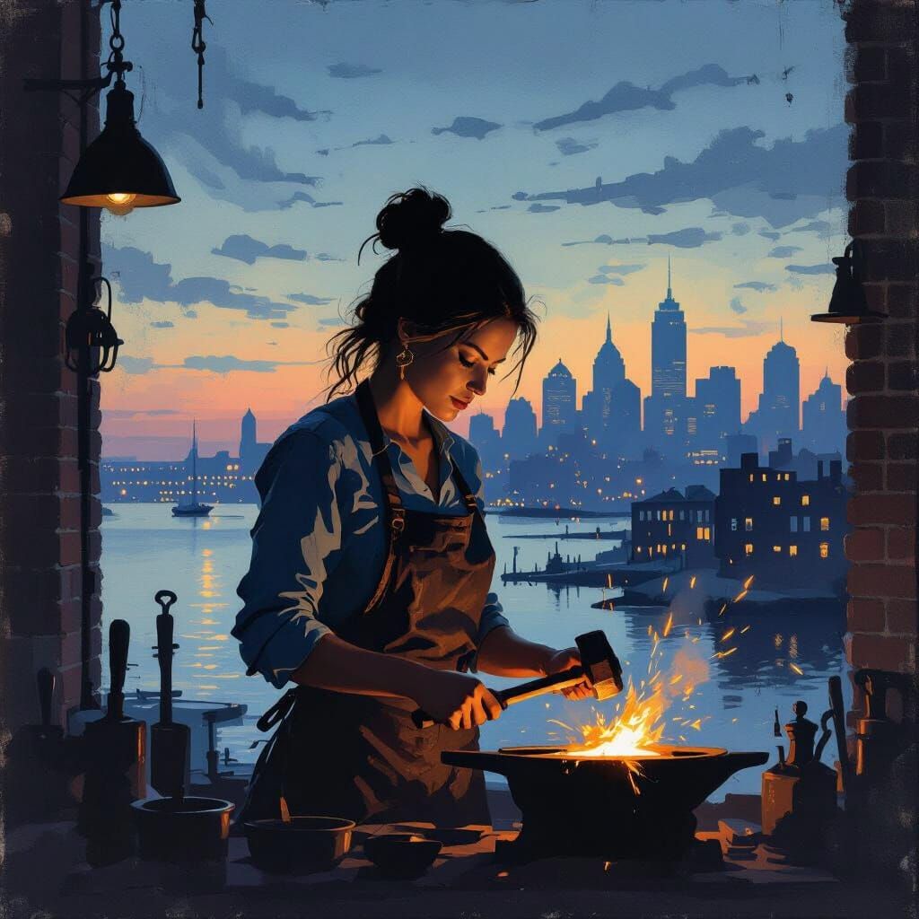 Modern Silversmith Forging Liberty and Justice