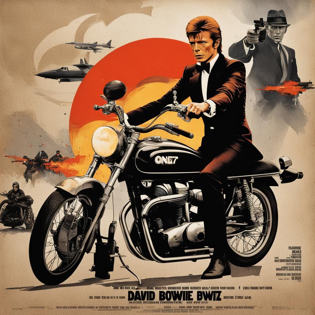 David Bowie as James Bond 007, early 70s style