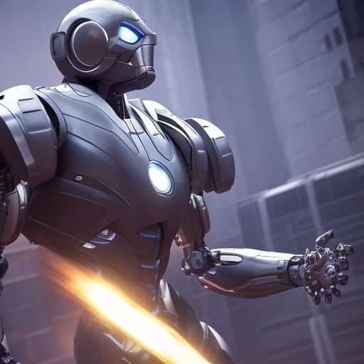 The Avengers: Intricate Mech Details in Sci-Fi Style