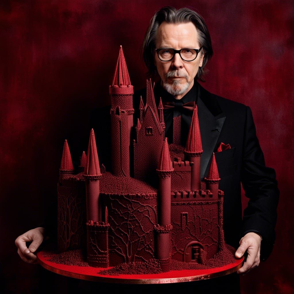 Gary Oldman with Dracula Castle