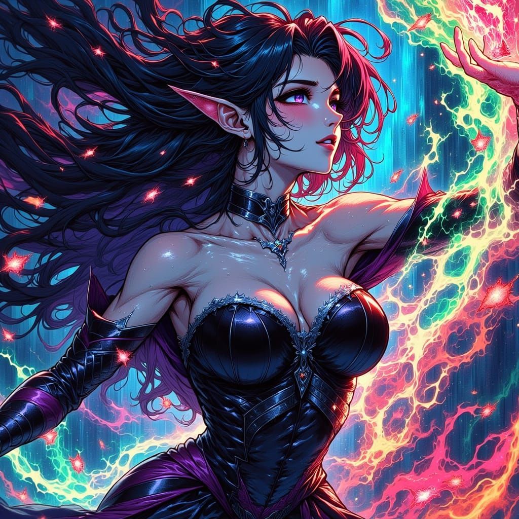 80s Anime Sorceress in Fractured Rage and Magic