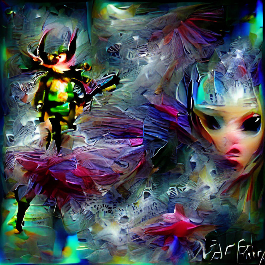 Fantasy Warrior in Deep Space