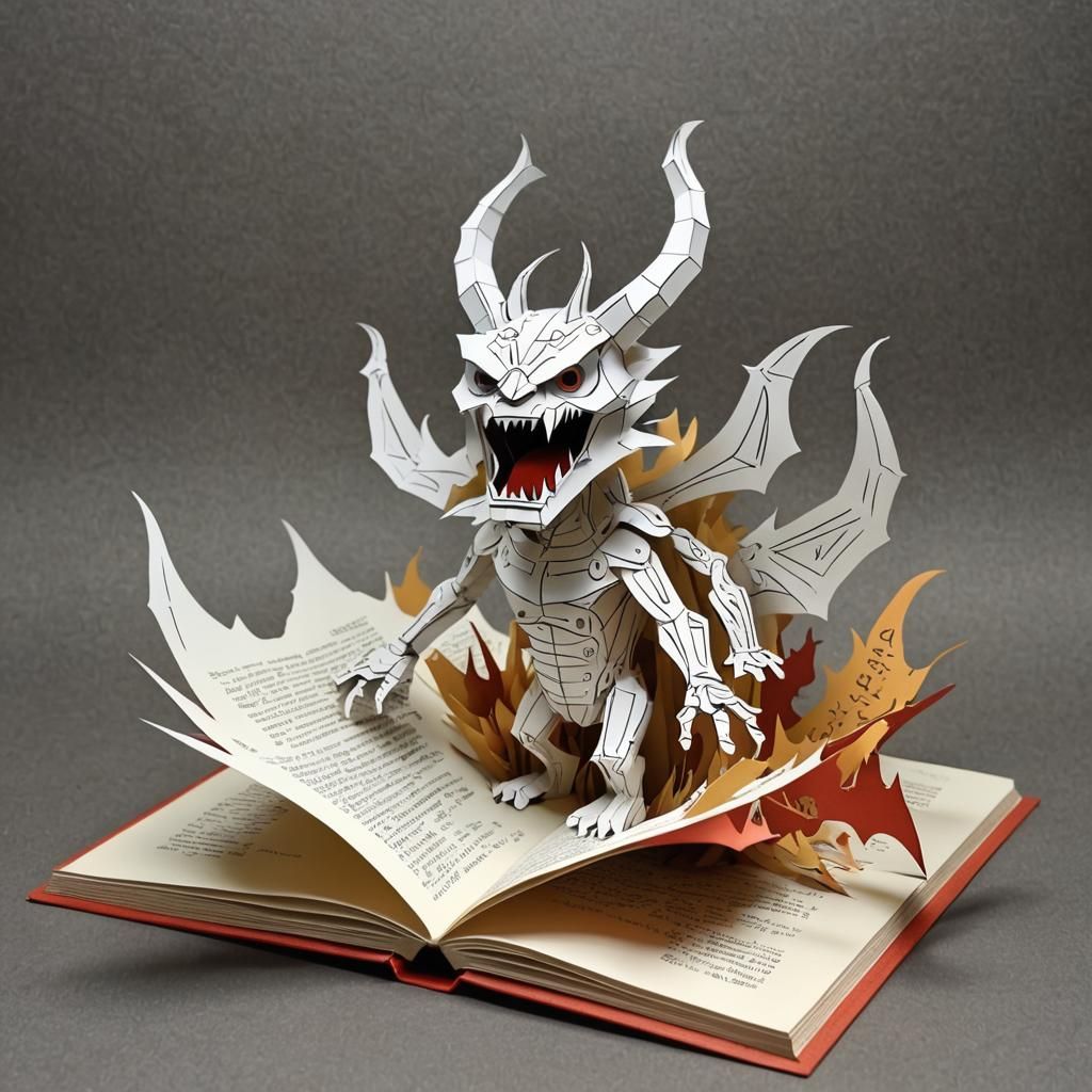 pop-up book, demon