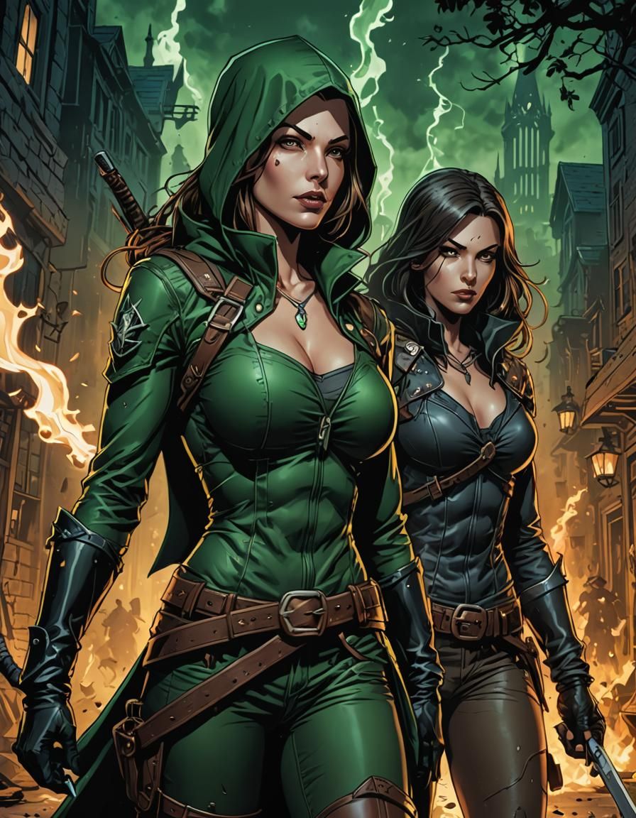 Robyn Hood & Van Helsing: Digital Comic Book Art