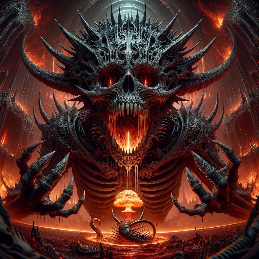 Eerie Horror Scene in Cyberpunk Style