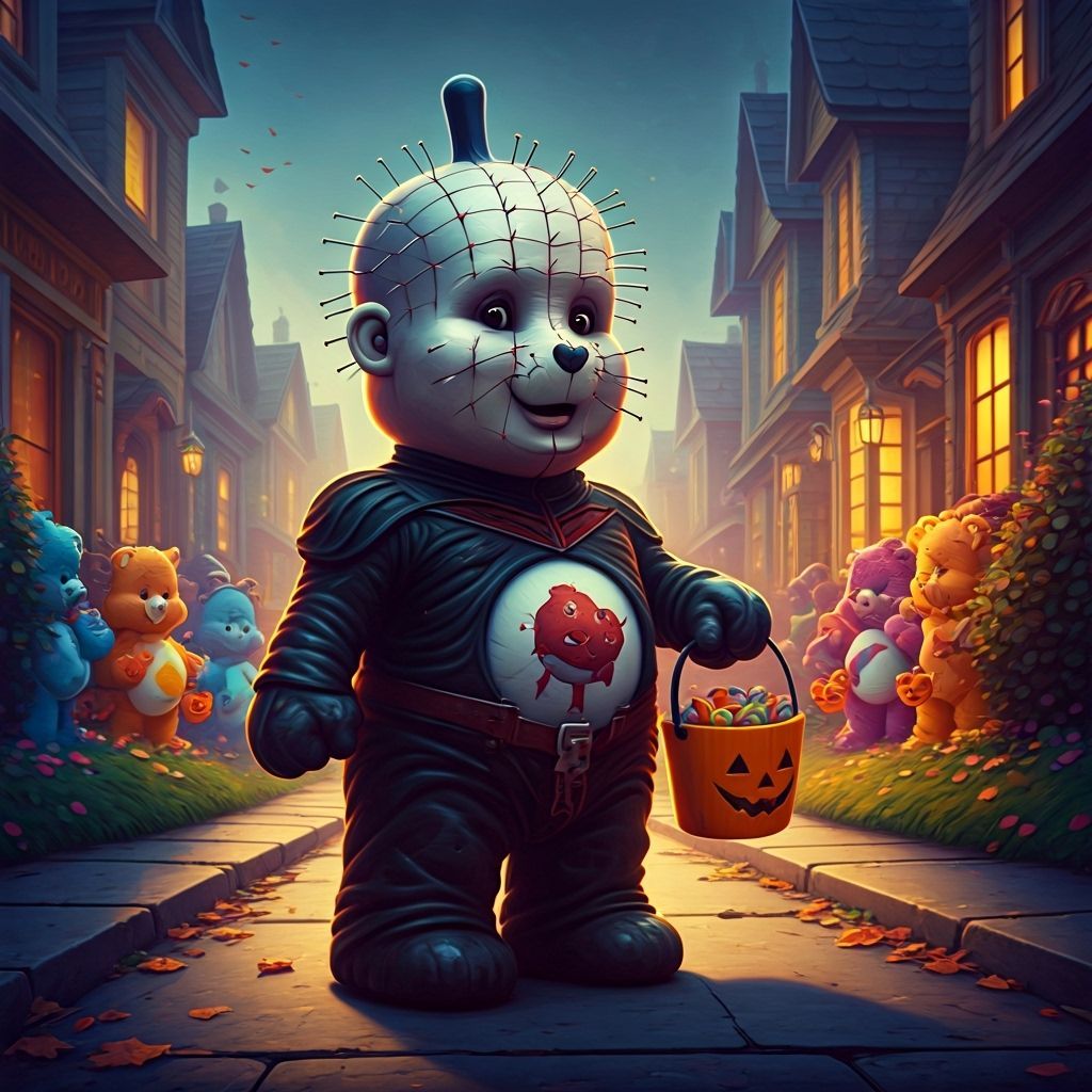 Care Bear as Hellraiser Character Trick-or-Treating