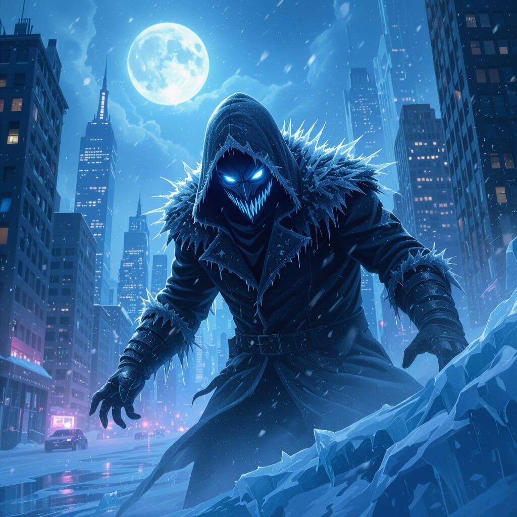 Menacing Jack Frost Creates Icy Urban Apocalypse