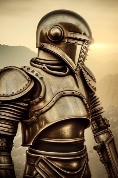 Sci-Fi Armored Spartan Warrior in Photorealistic Style