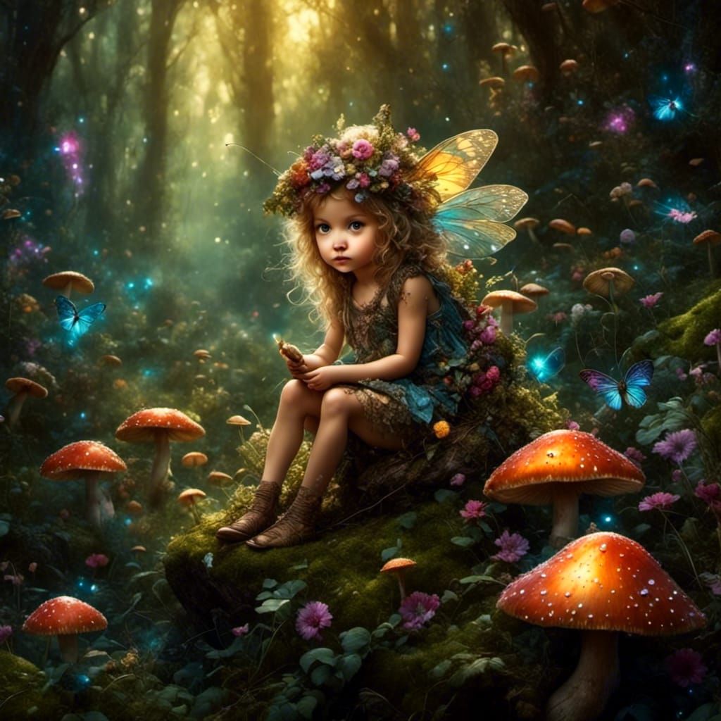 Cute woodland fairy
