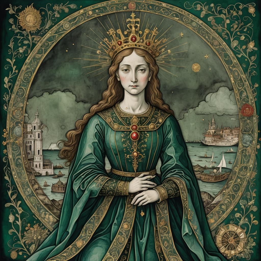 Saint Ursula's Dream in Renaissance Style