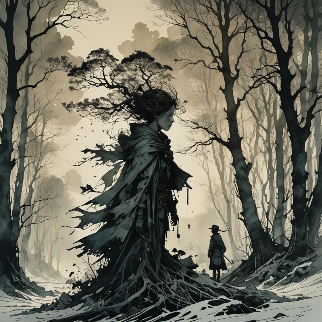 Hyperdetailed Scene Inspired by Classic Illustrators