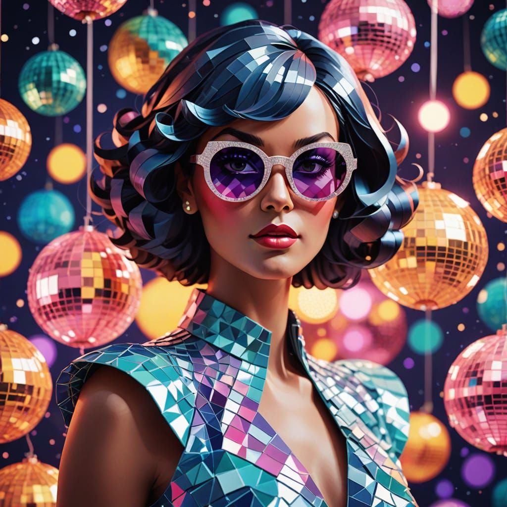 Glamorous Papercraft Disco Diva
