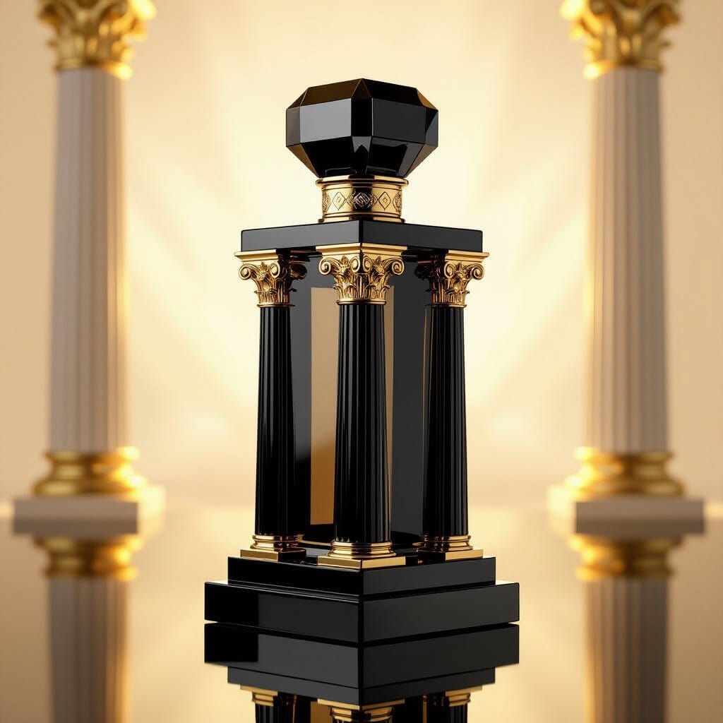 Art Deco Perfume Bottle: Temple of Reflection