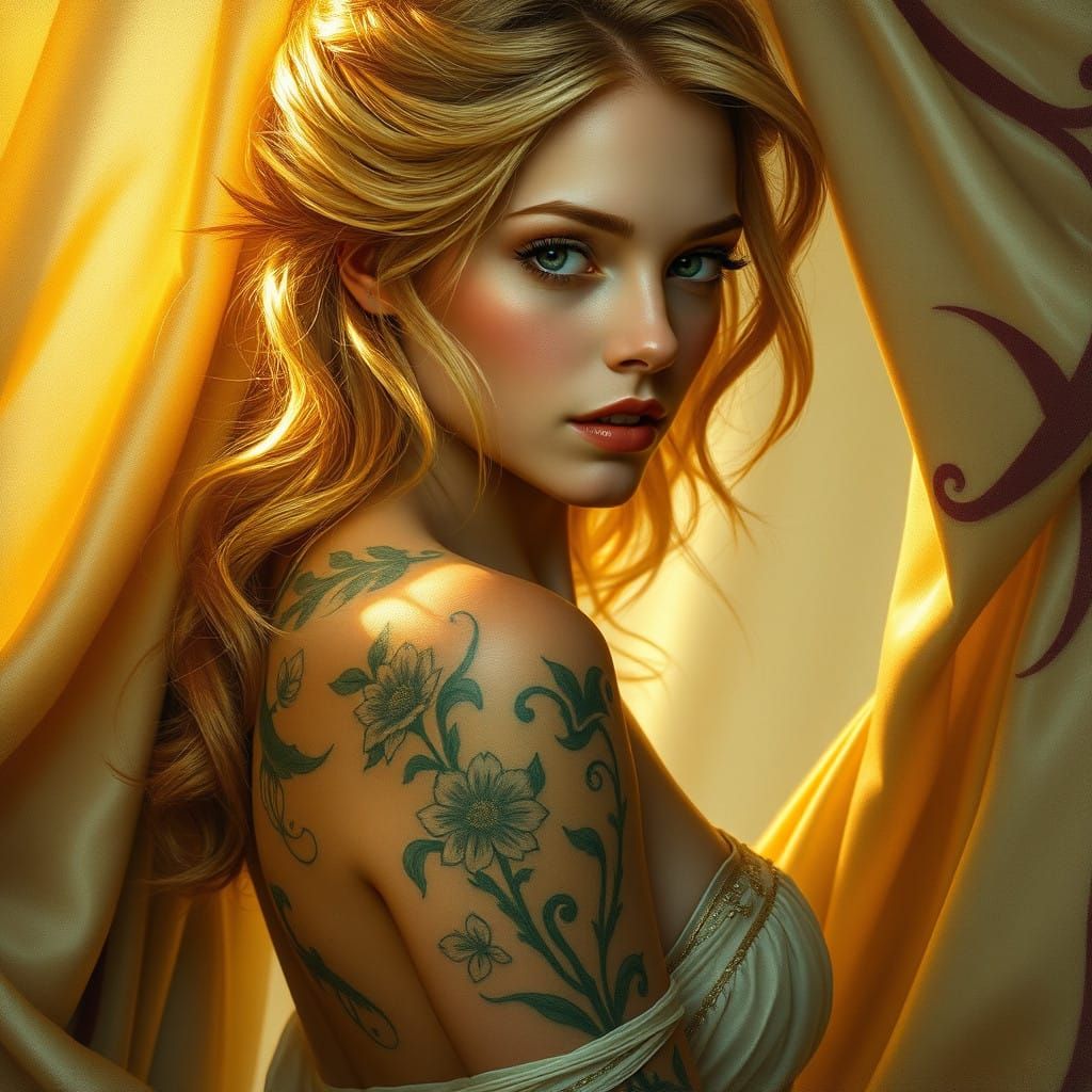 Elegant Woman in Baroque Splendor