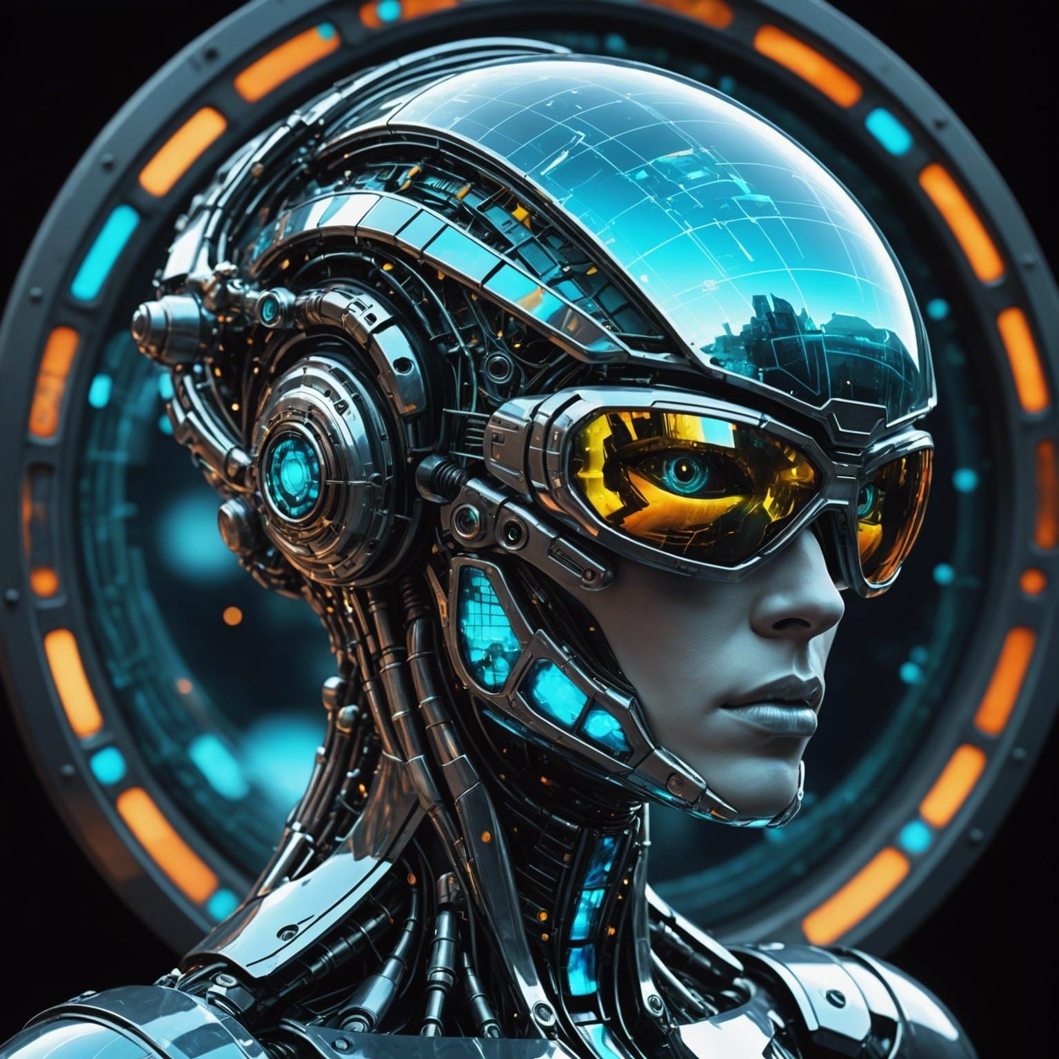 Cybernetic Organism with Photoluminescent Crown