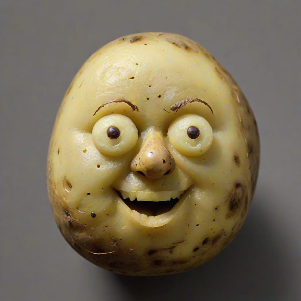 Pareidolia potato face