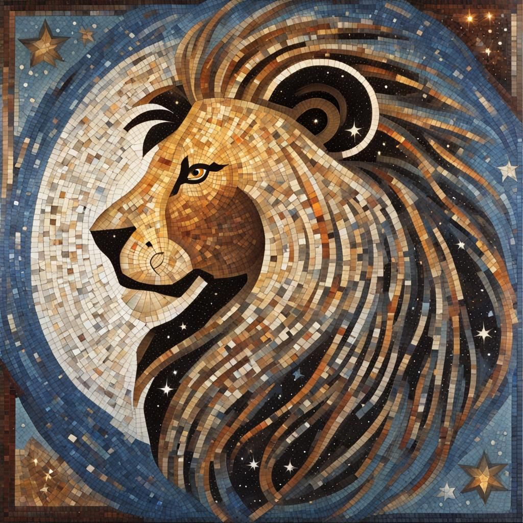 Intergalactic Lion Transforms: Eclectic Surrealist Mosaic