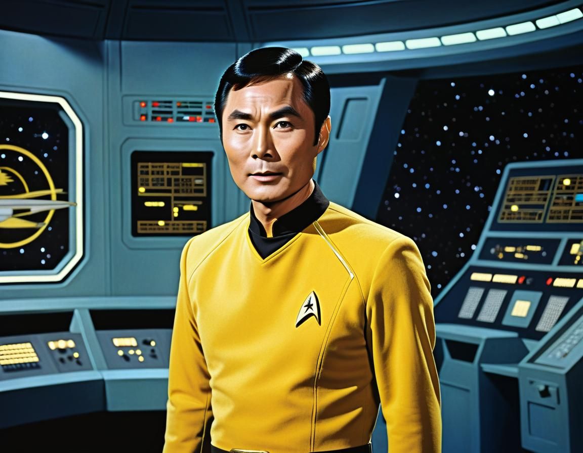 Hikaru Sulu Oil Painting from Star Trek Series