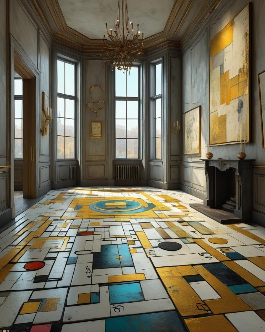 Golden Detailed Matte Painting in Hyperrealism