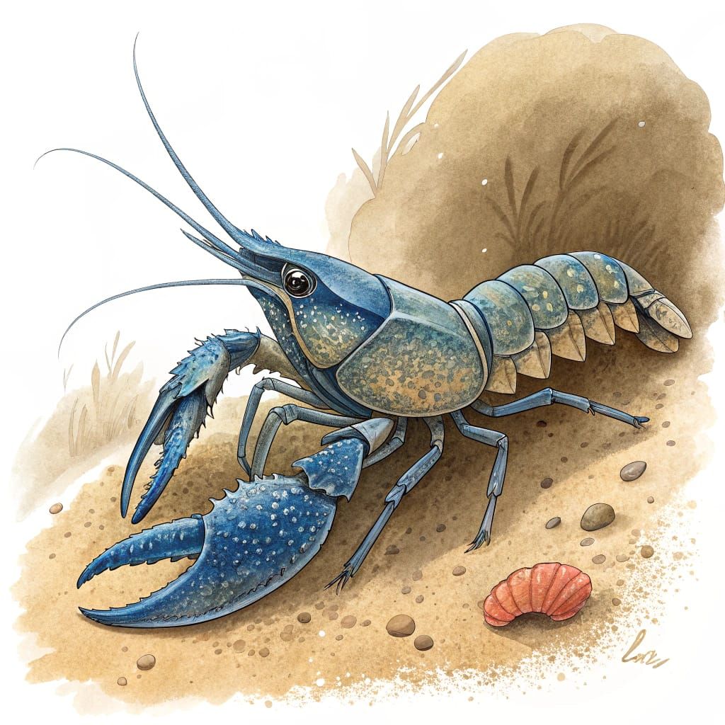 Mysterious Desert Landscape in Traditional Folk Art Style