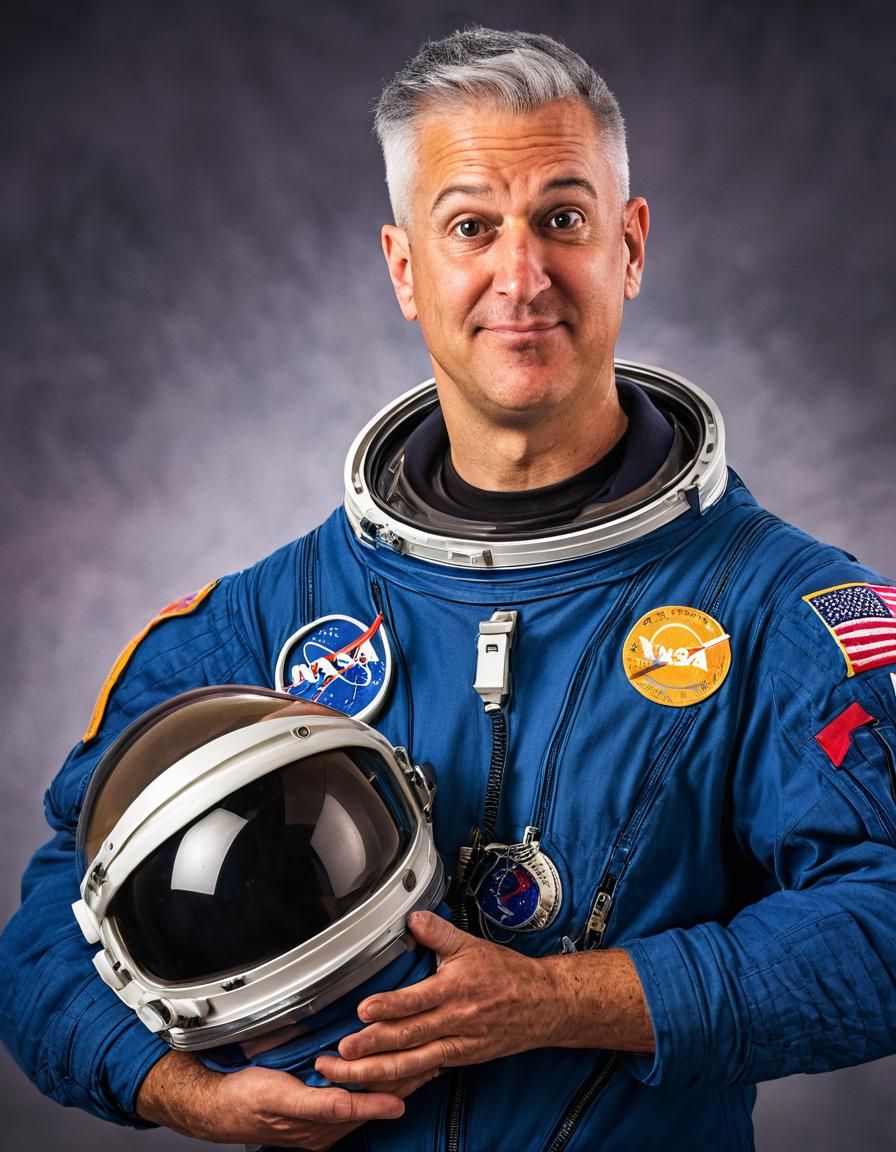 Astronaut Portrait with Professional Studio Lighting