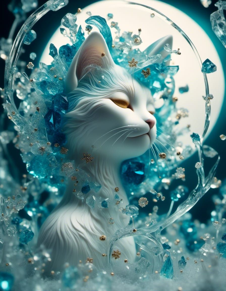 Anthropomorphic Cat's Surreal Dreamscape: Art Brut Photograp...